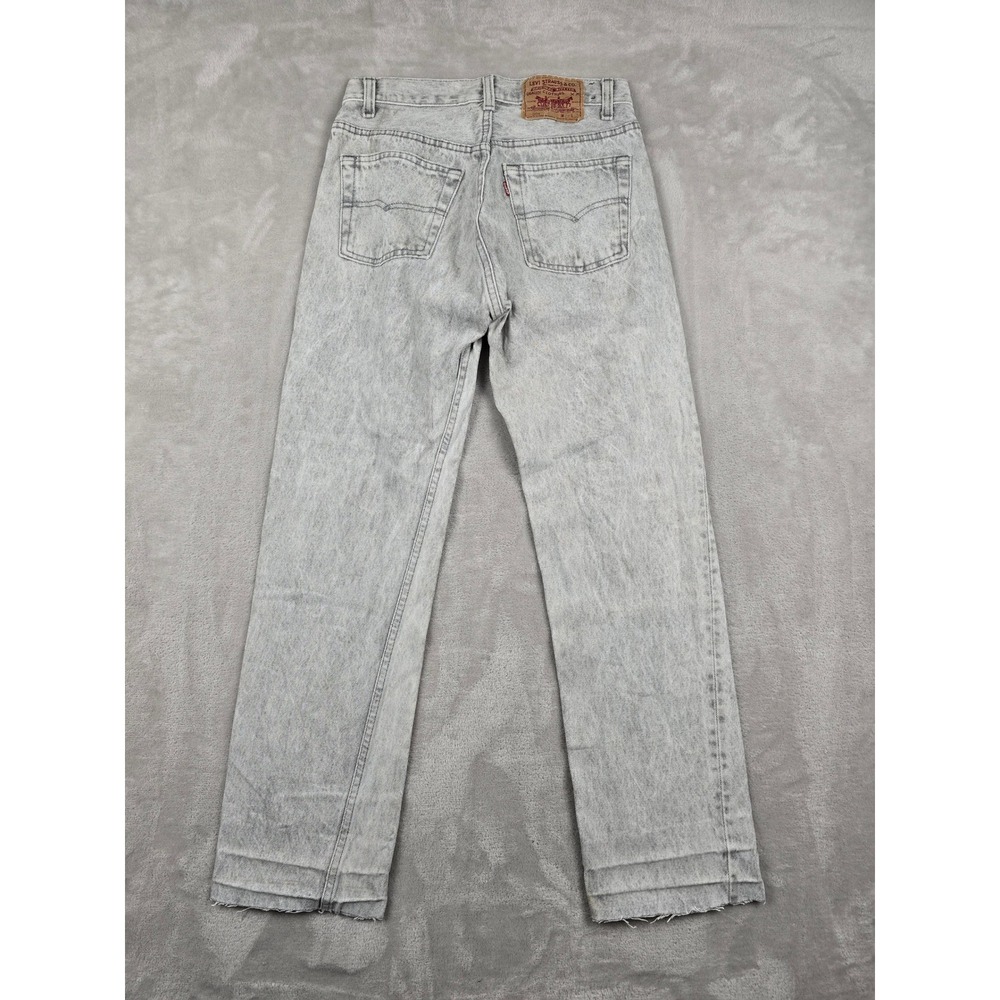 Vintage Levi's 501 Button Fly Jeans Mens 28x30 Fit 27x28 Gray USA Made 80s *Read